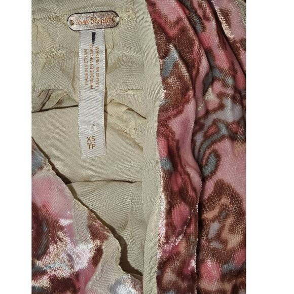 New Free People All The Time Velvet Mini Dress $168 X-SMALL Pink Petal - Picture 8 of 8